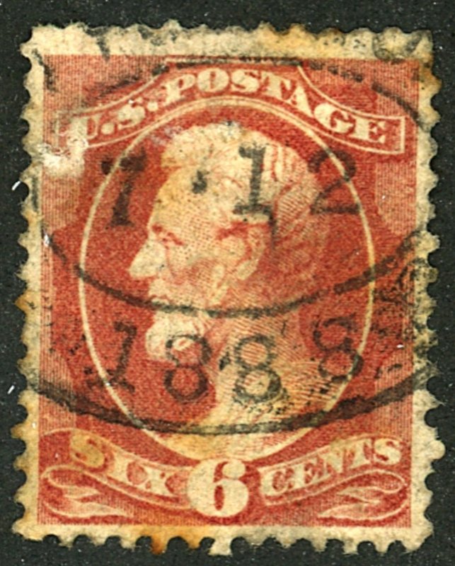 U.S. #148 USED CREASES YELLOWING 