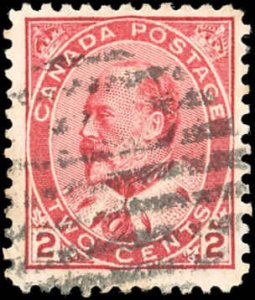 Canada Scott #90 F-VF Used-1903 2¢ Edward VII-Tiny Tear at LL-Hard to even Find