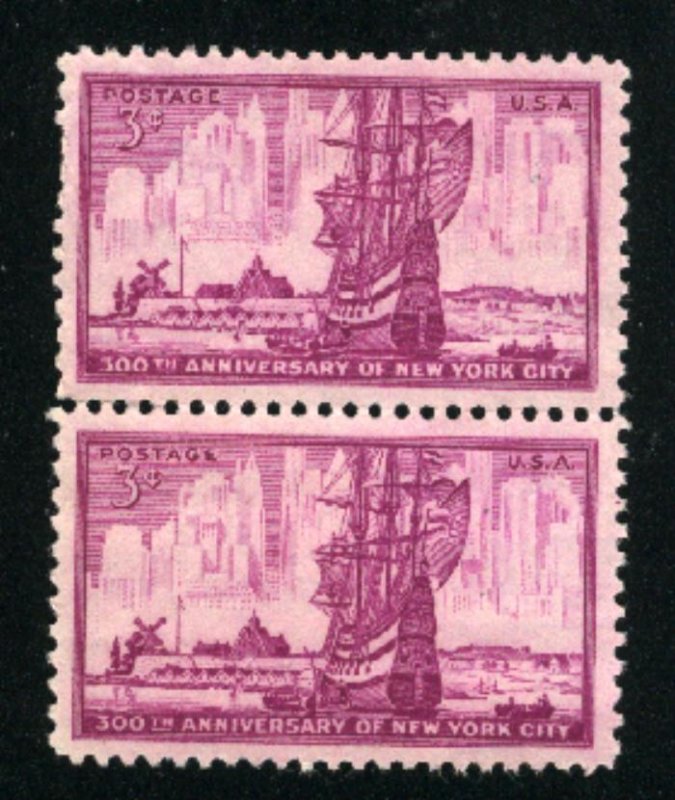 USA #1027   Pair   used 1953 PD