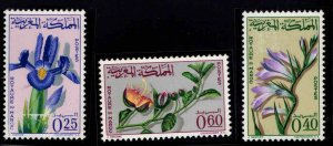 Morocco Scott 115-117 MNH** Flower stamp set