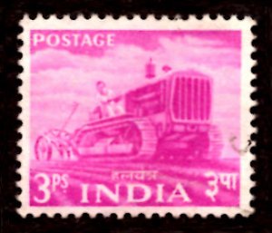 India 3ps Tractor Transport 1955 SG.354, Sc.254 Used (#04)