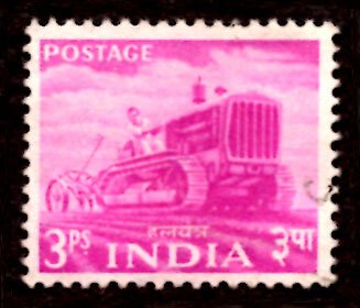 India 3ps Tractor Transport 1955 SG.354, Sc.254 Used (#04)