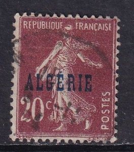 Algeria  #12  used  1924  overprint 20c