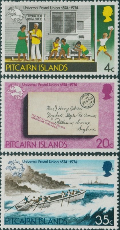 Pitcairn Islands 1974 SG152-154 UPU set MNH