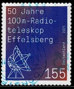 Germany 2021,Sc.# used, Effelsberg Radio Telescope, 50th Annivesary, self-adh.