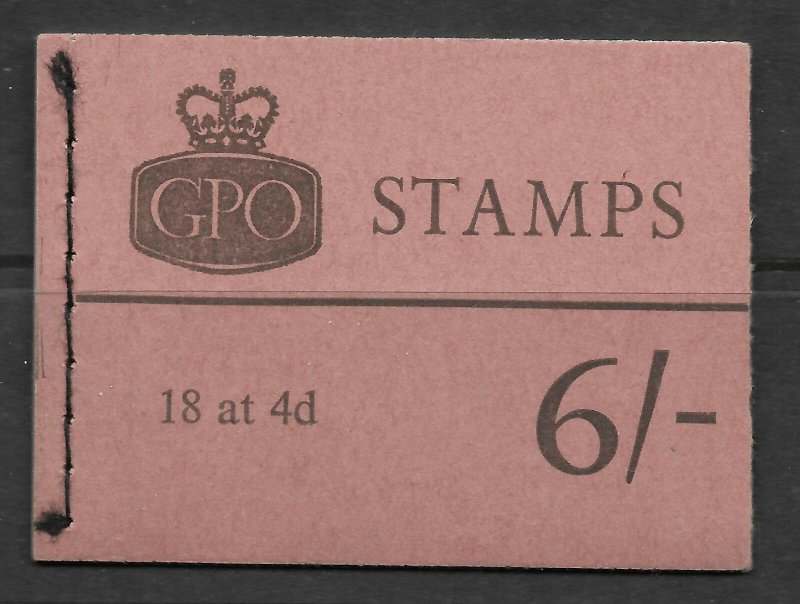 Sg Q27p 6/- Wildings GPO booklet with all panes perfect UNMOUNTED MINT/MNH 