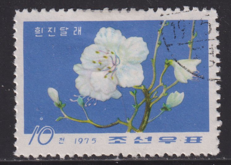 North Korea 1374 White Azalea 1975