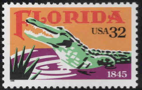 USA Scott 2950  MNH** Florida Aligator stamp