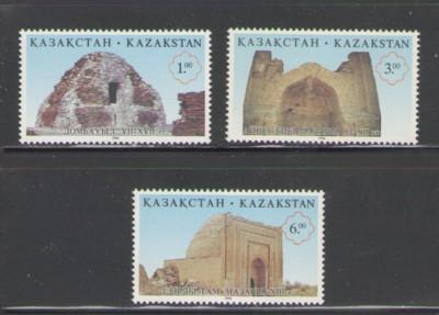 Kazakhstan Sc 150-2 1996 Architectural sites stamps mint NH