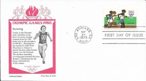 1979 FDC, #1791, 15c Olympic Games 1980, Aristocrat Cachets
