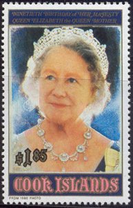 Cook Islands - 1990 MNH Queen Elizabeth's 90th #1040 cv 6.50 Lot #304