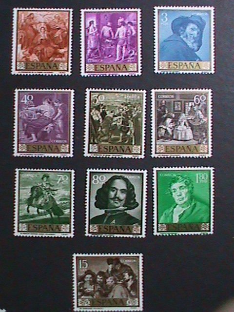 ​SPAIN-1959-SC#893-902  HONORING OF DIEGO DE SILVA VALAZQUEZ MNH VERY FINE
