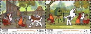 Poland 2016 MNH Stamps Polish Animation Cartoon Reksio Dog Animals