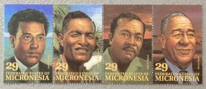 Micronesia 1993 #177 Strip 4, Local Leaders, MNH.