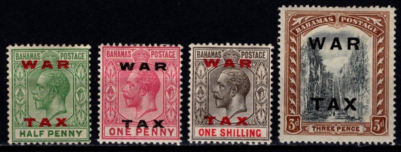 Bahamas 1919 George V Def., Optd. ‘WAR TAX’, Set [Unused]