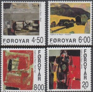 FAROE ISLANDS Sc# 364-7 CPL MNH ABSTRACT PAINTINGS