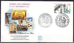 France, Scott cat. 2222 National Philatelic Congress. First day cover. ^