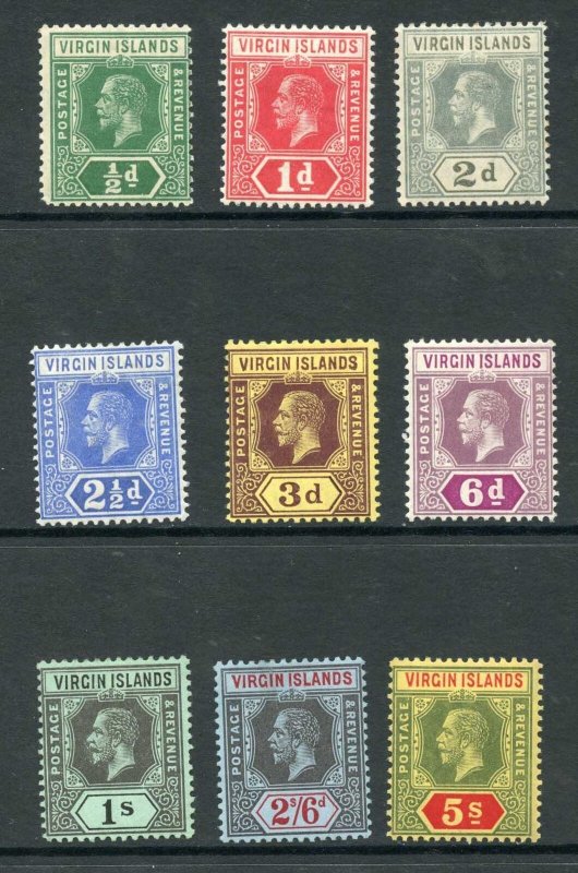 British Virgin Is SG69/77 Set of 9 Wmk Mult Crown CA M/M Cat 120 pounds 