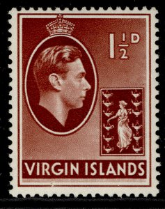 BRITISH VIRGIN ISLANDS GVI SG112a, 1½d red-brown, LH MINT.