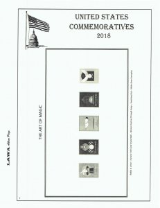 2018 US COMMEMORATIVE PLATE BLOCKS  SUPPLEMENT – LAWA Album Pages