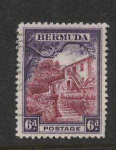 Bermuda - Scott 112 - Par La Ville Scene - 1936 - FU -  Single - 6d Stamp