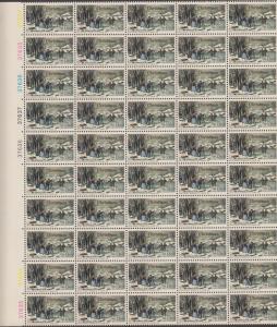 US #1703  Winter scene by Currier (gray)  Full sheet of 50-MNH