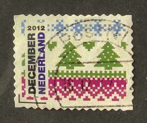 Netherlands 2012 Scott 1428c used -  Christmas motive,  Christmas trees