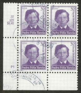 3166 Used VF plate block