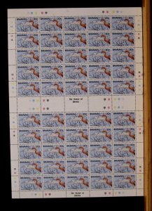 BAHAMAS - SCOTT# 493 - MNH - PANE 50 - CAT VAL $125.00