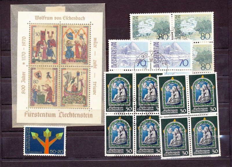 Liechtenstein 1970s MNH MH Used (Appx 120 Stamps)ZC838