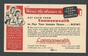 1943 Cleveland Oh Commonwealth Loan Co Get Cash To Pay Your Income Tax