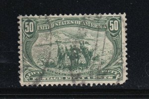 Scott #291 50c Prospector USED - Light Cancel