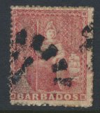 Barbados SG 25 SC# 17  Used  Dull Rose Red  see scans and details