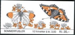 Norway 1992 - BUTTERFLIES  - MNH Bklt # 1034b