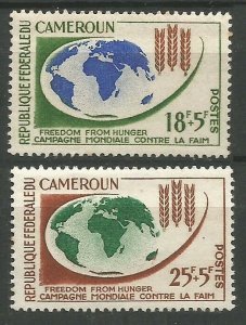 1963 Cameroon 386-387 WORLD CAMPAIGN AGAINST HUNGER