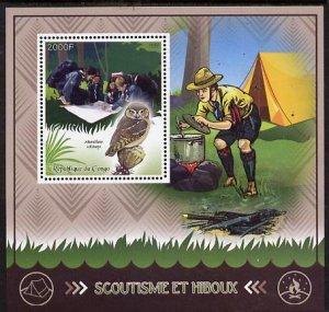 CONGO B - 2015 - Scouts & Owls - Perf De Luxe Sheet #1 - MNH - Private Issue