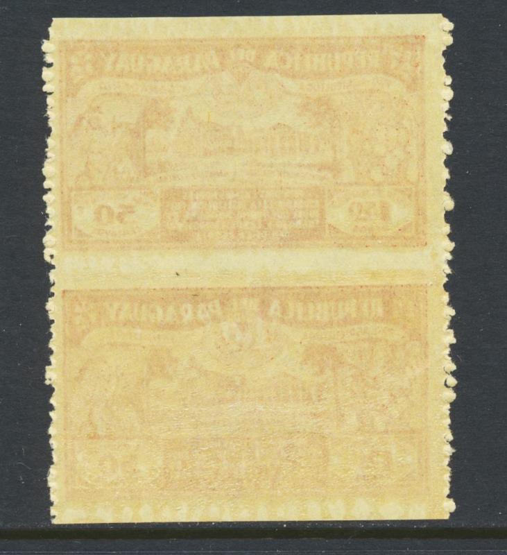 PARAGUAY 1930, IMPERF BETWEEN UNISSUED 1.50+50c, VF NH Sc#134var (SEE BELOW)