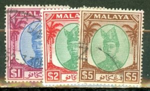 JE: Malaya Trengganu 53-73 mint/used (59,65,67 used) CV $189; scan shows only...