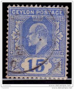 Ceylon 1903-05, Edward VII, 15c, Scott# 172, used