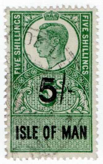 (I.B) George VI Revenue : Isle of Man 5/- 