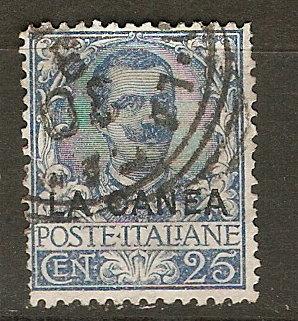 Italy Off Crete 8 SG 8 Used  F/VF 1906 SCV $28.00
