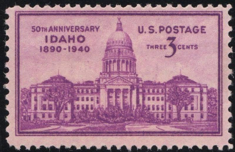 SC#896 3¢ Idaho Statehood Single (1940) MNH