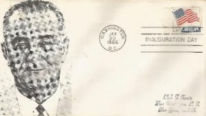 Lyndon Johnson Inaugural cover Noble Catalog number LBJ-II-08 #!