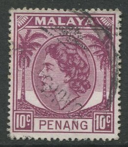 STAMP STATION PERTH Penang #35 QEII Definitive Used 1954-1955