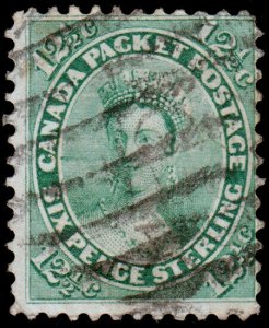 Canada Scott 18 (1859) Used F, CV $150.00 M