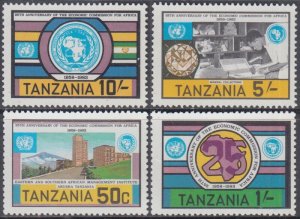 TANZANIA Sc # 225-8 CPL MNH SET of 4 - 25th ANN ECONOMIC COMMISSION for AFRICA