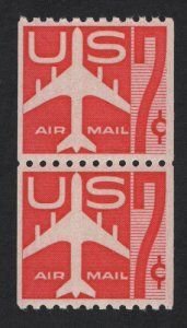 SCOTT  C61  JET  7¢  COIL PAIR  MINT NEVER HINGED