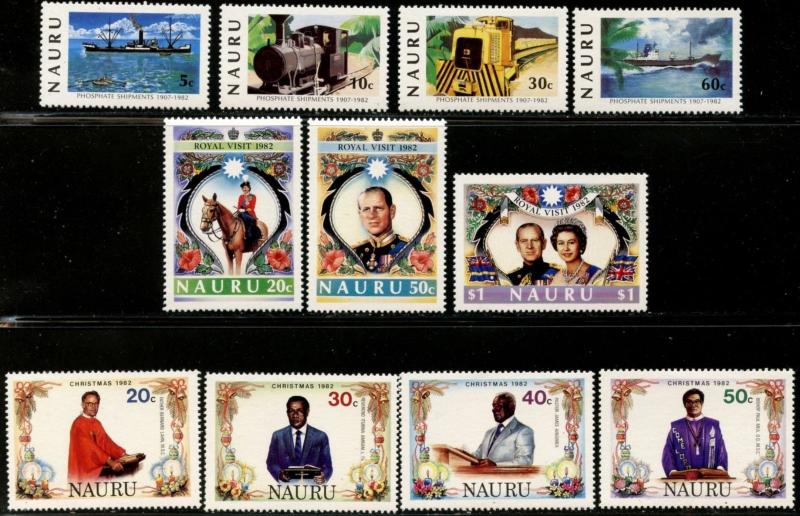 NAURU Sc#224-263 SG#191/234 1981-82 Eleven Complete Sets & 1 SS Mint NH