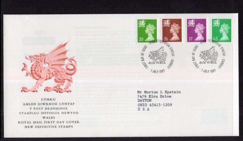 Great Britain Wales Monmouthshire WMMH70,WMMH74,WMMH82,WMMH92 Typed FDC