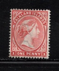 FALKLAND ISLANDS Scott # 11 Unused NO GUM - QV Watermarked Double Lined A